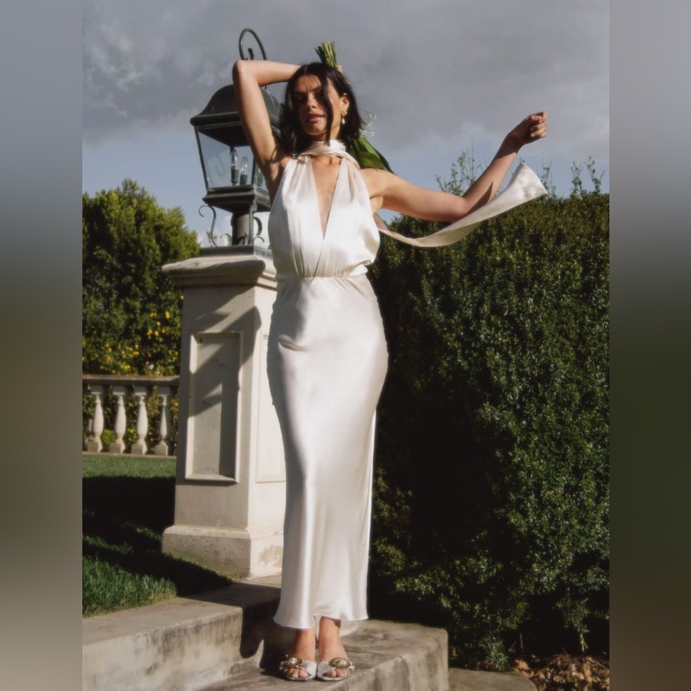 Rumored Ivory Thelma Midi Dress